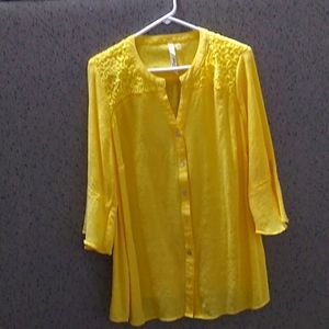 Plus Size Yellow Blouse.